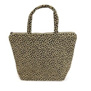 Maruca Handbag Tapestry Tan Black Double Handle Boho Chic Cottagecore Made USA